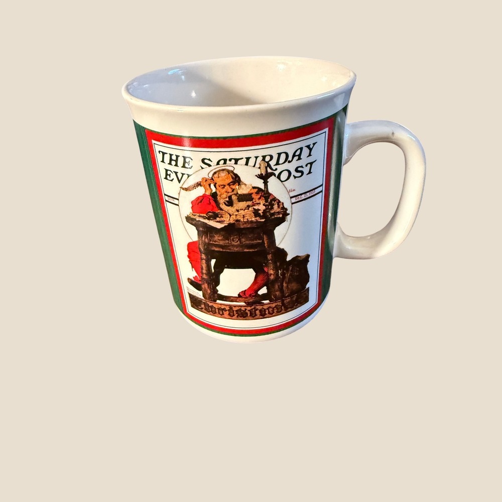 Westwood Vintage Saturday Evening Post Mug Norman Rockwell Christmas 80s 90s